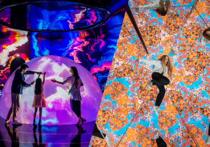 Guests inside a kaleidoscope room at House of Hype
